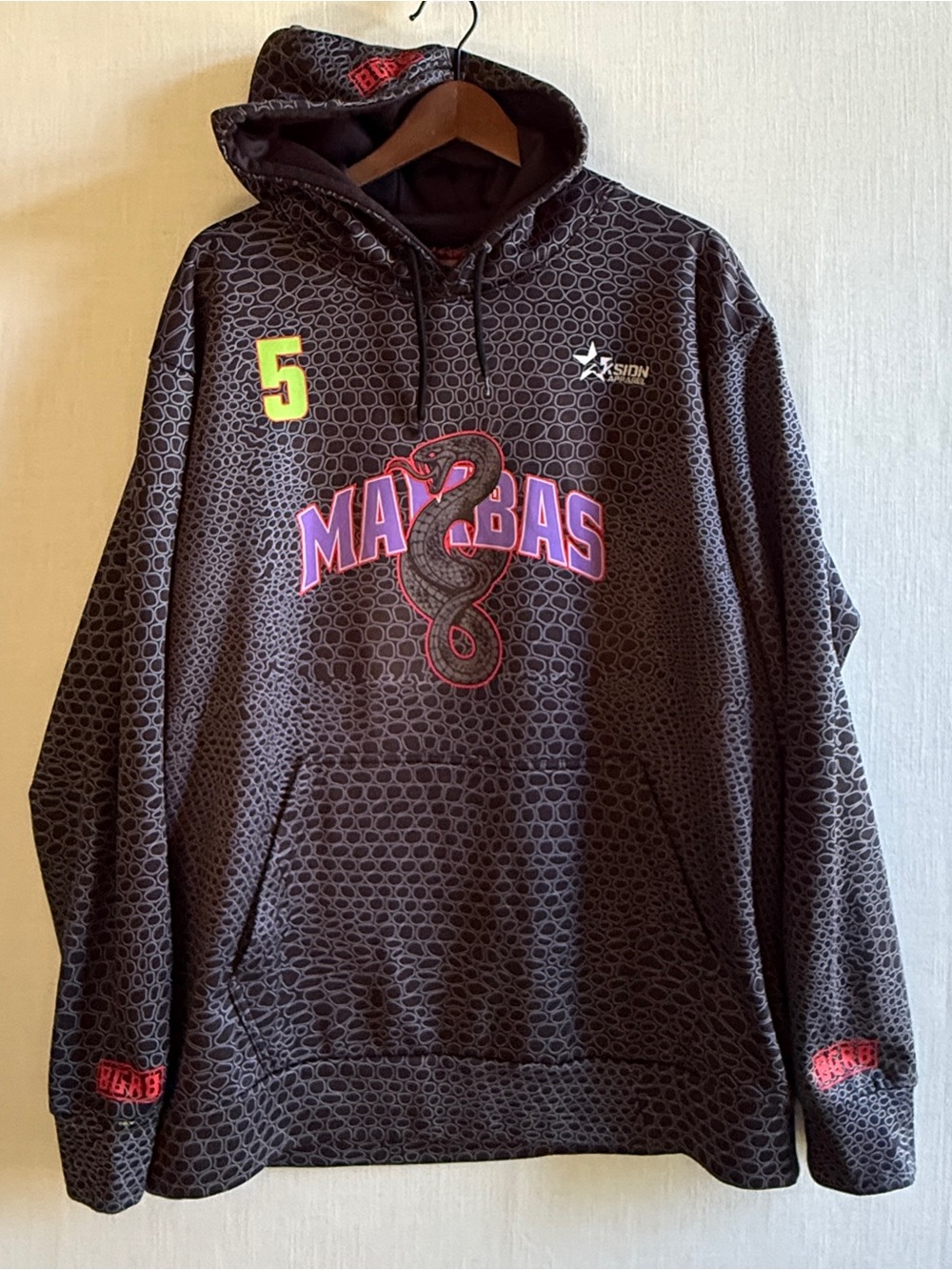 Aksion Apparel Mambas Snakeskin Print Hoodie XL